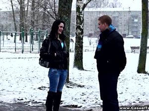 Грудастая Анжела пошла ебаться с пикапером за деньги