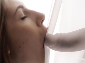 Впустила большой половой член внутрь вагинального отверстия